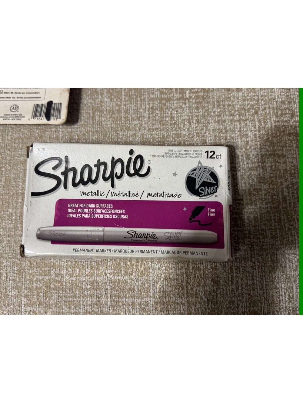 Sharpie Metallic Permanent Markers, Fine Point, Silver, Includes 8 Markers